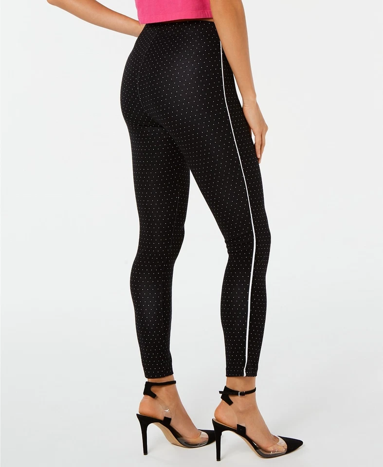 Женские укороченные леггинсы-скиммеры Hue 252606 в горошек с высокой талией размер большой - Изображение 2 из 2