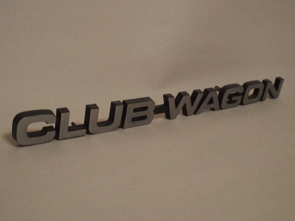 Emblema Club Wagon 1989 1990 1991 Ford Econoline Van E150 E250 E350 insignia moldura R Foto 3 de 4