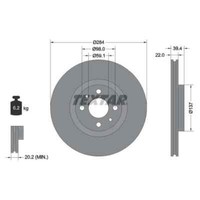 Textar 2X Bremsscheibe 92055203