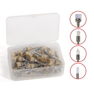 100pcs Dental Flat Type Polishing Polisher Prophy Brush Polier bürste Brushes
