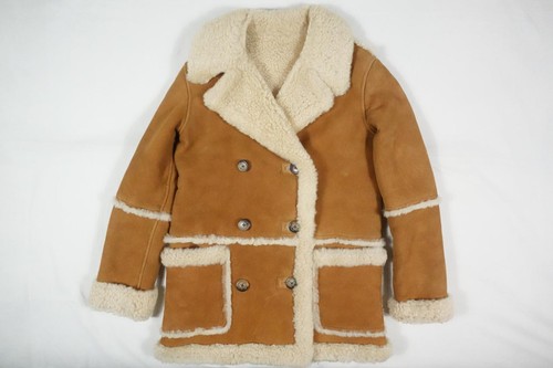 Polo Ralph Lauren Jacket Coat Leather Suede Brown Shearling NWT RARE XS