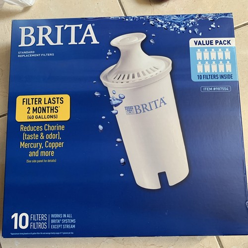 Genuine Brita Water Pitcher Filters 10-Pack Sealed New Free Shipping Z1 Sealed