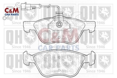QH Front Brake Pad Set Fits Alfa Romeo Gt 2003-2010