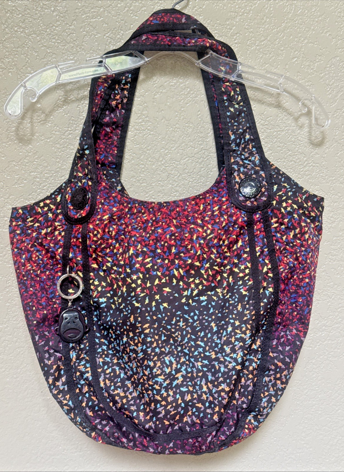 Kipling Multicolor Monkey Nylon Handbag Shoulder … - image 4