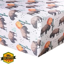 Copper Pearl Bison Knit Crib Sheet