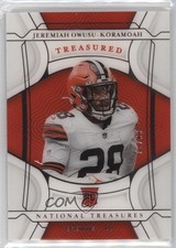 2021 National Treasures Treasured Rookies 71/99 Jeremiah Owusu-Koramoah a8r