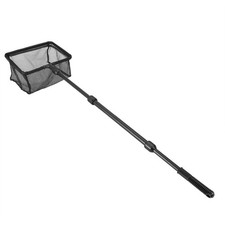 Black Plastic Retractable Aquarium Fish Fine Mesh Net with Telescopic Pole fo...