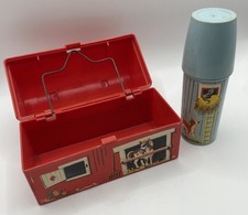 Vintage 1962 Fisher Price Toys Red Barn Toy Mini Lunchbox With Silo Thermos 549