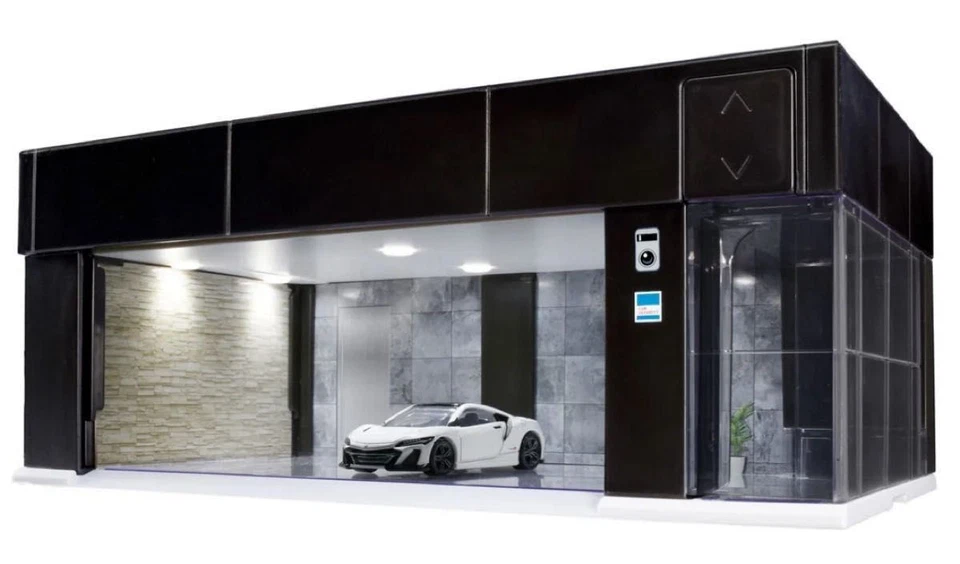 Takara Tomy Tomica Premium Tomica Garage Premium Black Edition w/ Honda NSX F/S - Image 2 of 4