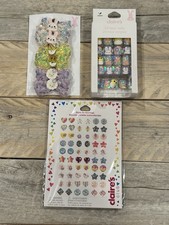 Claire s Lot - Clip Barrettes Press On Nails Sticker Earrings