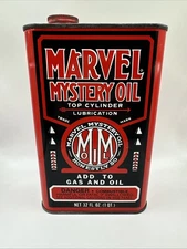 Vintage Marvel Mystery Oil Empty Tin Can Quart