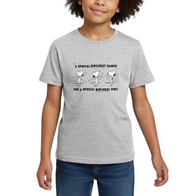 Peanuts Design Snoopy Geburtstagstanz Mädchen Kinder T-Shirt - Bild 1 von 4