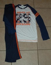 Boys Sz 12 Sports Theme Lightweight Lounge Pajamas 2 Pc Set BUNZ KIDS SLEEPWEAR