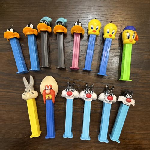 Loose Vintage Looney Tunes Pez Dispenser Lot Of 14 — No Packaging/Candy
