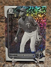 2022 Bowman Chrome Prospects Yasser Mercedes #BCP-171 Black & White Mini Diamond