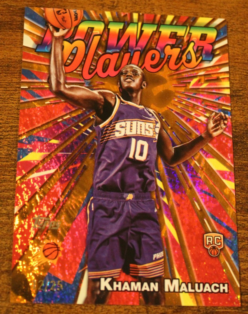 2025-26 Khaman Maluach Topps Basketball Power Players Rookie Orange Holo /25