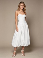 NWOT Farm Rio White Bubble Midi Dress Size L 100% Cotton