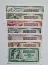 Yugoslavia banknotes set (7)-1960-1990-UNC