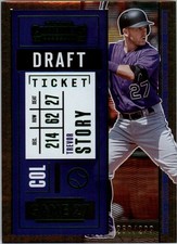 2020 Panini Contenders Draft Ticket Green #37 Trevor Story /299 - BB