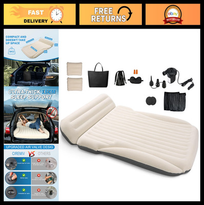 Inflatable SUV Air Mattress for Car Camping - 6'' Leakproof Bed with Pump & Pillo