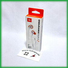 Auriculares deportivos con cable JBL Endurance Run 3 3,5 mm TwistLock Fit blancos de un botón