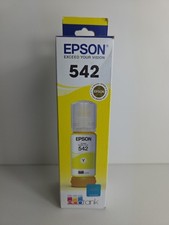 NEW GENUINE - EPSON 542 ECOTANK YELLOW INK BOTTLE - T542420-S - Sealed Box 2028