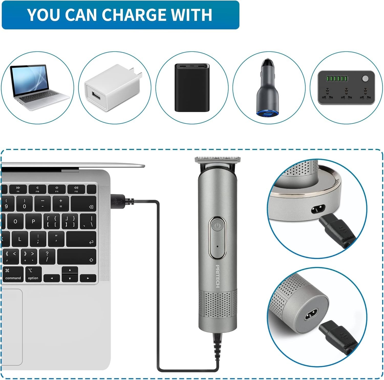 Cordless Electric Beard Trimmer - 150 Minutes Battery & Complete Grooming Kit