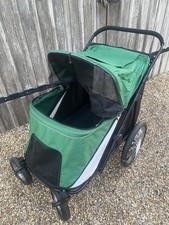 Pawhut Large Dog Stroller Jogger Pushchair Foldable Heavy Duty Emerald Green