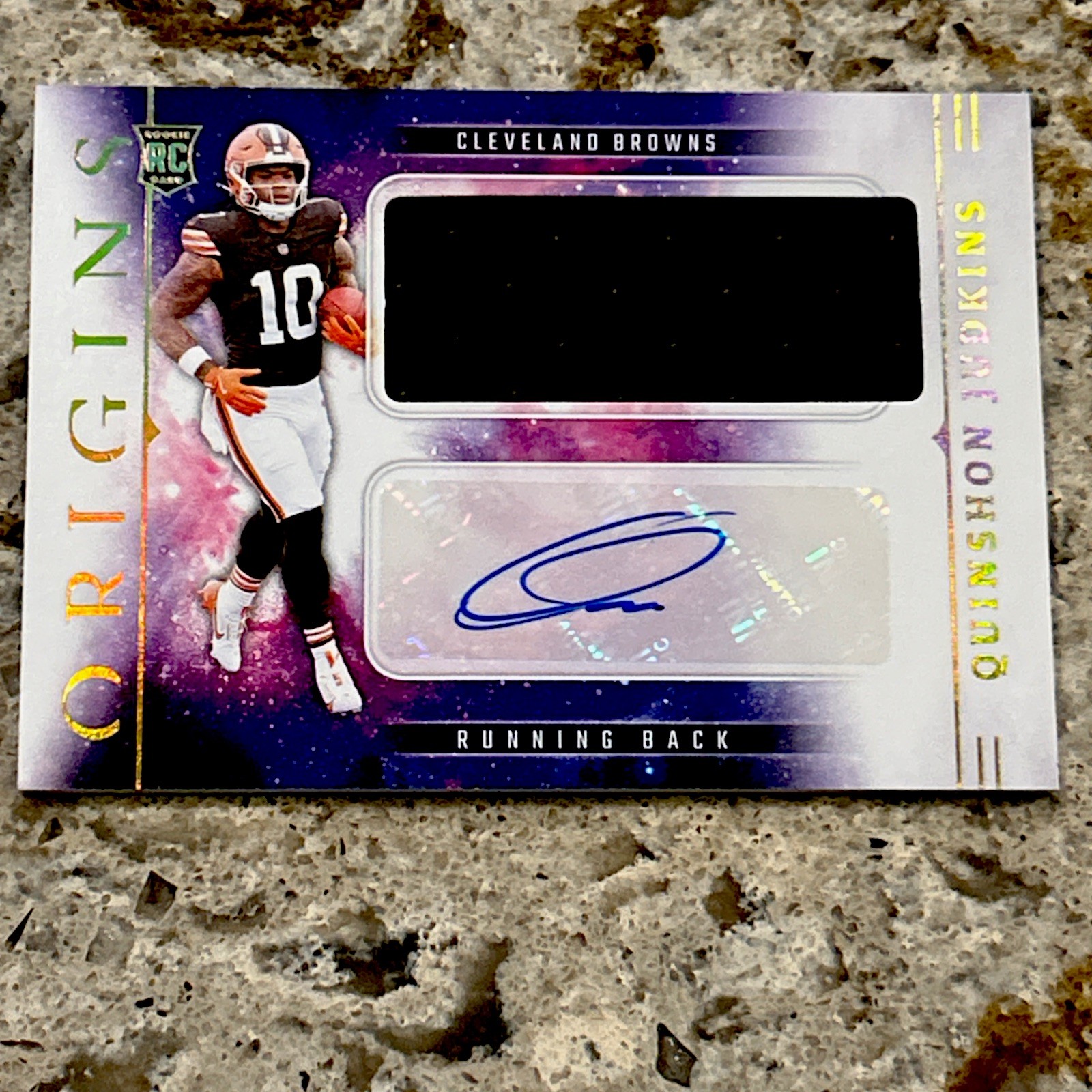 2025 Panini Origins Quinshon Judkins RC Rookie Patch Auto RPA #RJJ-QJS