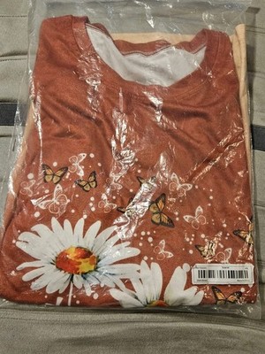 Women's Love, Faith & Hope Daisy & Butterfly Blouse   Plus Size 4XL   New In Pkg