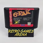 6-Pak: Sonic, Golden Axe, Shinobi, More (Sega Genesis) Cartridge (Label Damage)
