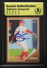 BAS 2011 Topps Heritage Minor League Edition Jesse Biddle #65 Authentic Auto ur8
