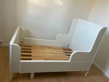 IKEA Busunge Kids Extendable Bed White, 80x200cm WITH Mattress.