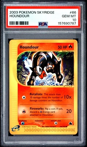 PSA 10 Houndour 66/144 Skyridge Pokemon