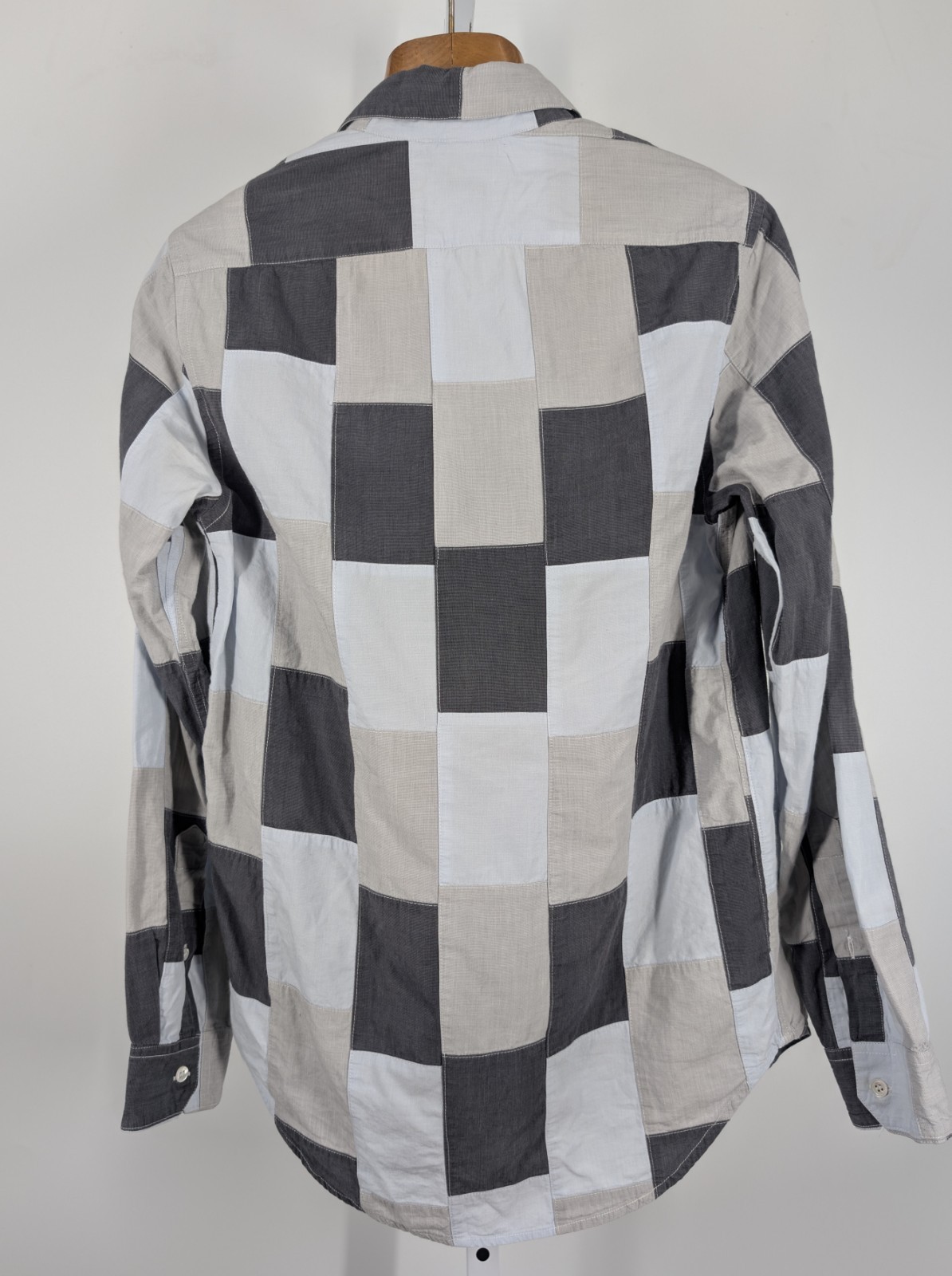 APC Chambray Denim Patchwork Shirt Rockabilly Wor… - image 2