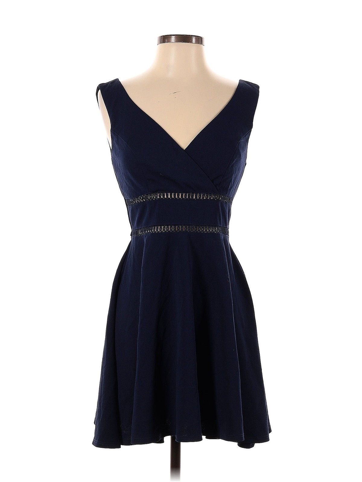 Trixxi Women's Blue Cocktail Party Dress with Sleeves Size S-image
