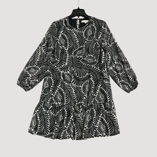 Loft Women's MP Paisley Printed Textured Knee Shirt Dress P0133