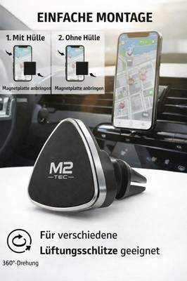 M2 Tec 360° Universal Auto Lüftungs-Halterung KFZ Handy Navi Magnet