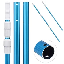 12 Ft Telescopic Pool Cleaning Pole Adjustable 3 Piece Expandable