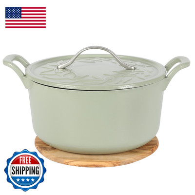 Bloomhouse - Two Time Oprahs Favorite Things Winner - 7 Qt Cast Iron Dutch Oven