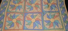 Handmade Vintage Gender Neutral Baby Quilt Gently Used Excellent Condition