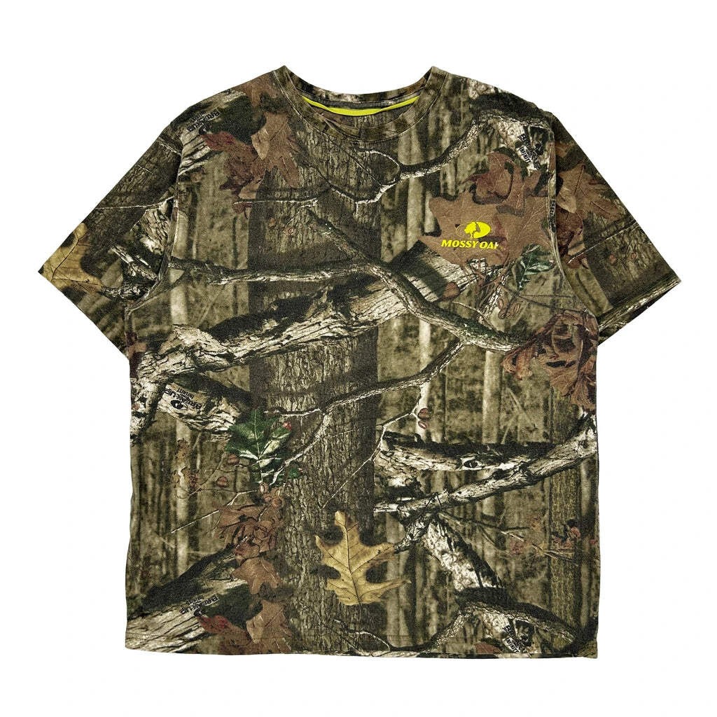 Mossy Oak T-Shirt - Large Camo Cotton Blend