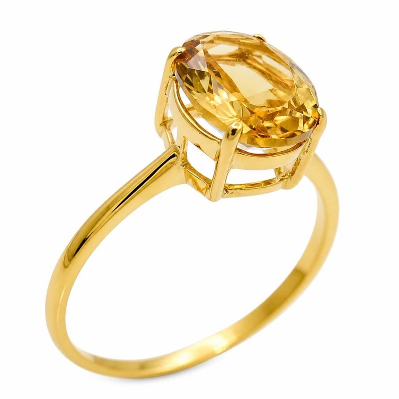 GENUINE  3.68 Cts YELLOW TOPAZ RING SOLID 10K GOLD - Free Appraisal Service -NWT