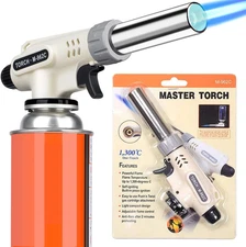 Culinary Professional Kitchen Butane Torch, Upgrade Creme Brulee Blow Torch for