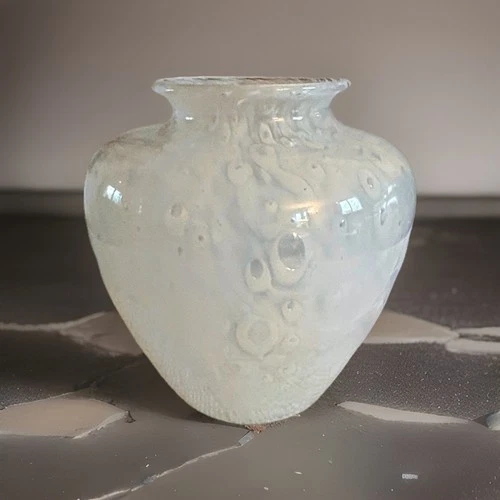 Steuben White Cluthra Classic Art Glass Vase