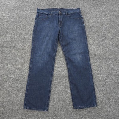 Mott & Bow Jeans Mens 38x30 Blue Mosco Slim Straight Medium Wash Stretch Denim