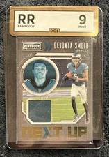  2021 Panini Playbook Devonta Smith Rookie RC Next Up Patch #NXT-DVS Eagles