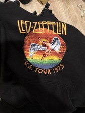 LED ZEPPELIN US TOUR 1975 PULLOVER HOODIE BLACK
