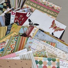 12x12 Multicolor Scrapbooking Paper Lot over 50 sheets.