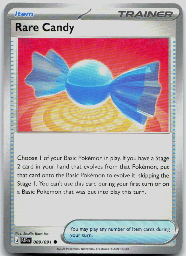 Rare Candy 089/091 Common Paldean Fates Pokemon NM/M